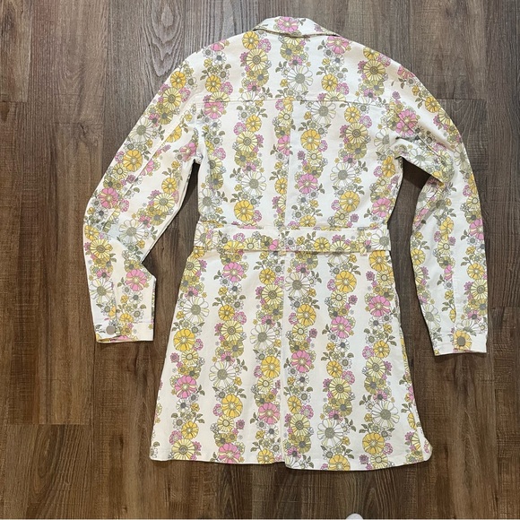 Baevely Floral Retro Denim Mini Dress Medium - Picture 8 of 9
